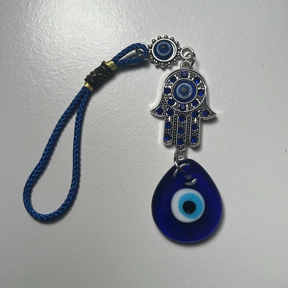 Accessories - Blue Evil Eye Hamsa Keychain Car Accessory Home Protection
